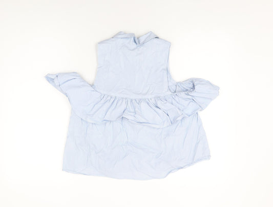 Womens UK Size M IVIVI Blue Basic T-Shirt