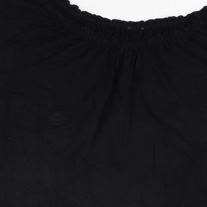 Womens UK Size 18 M&Co Black Basic T-Shirt