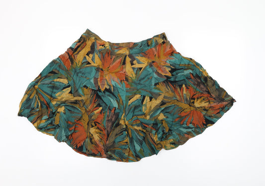 Miss Selfridge Womens Multicoloured Geometric Viscose Skort Skirt Size 12