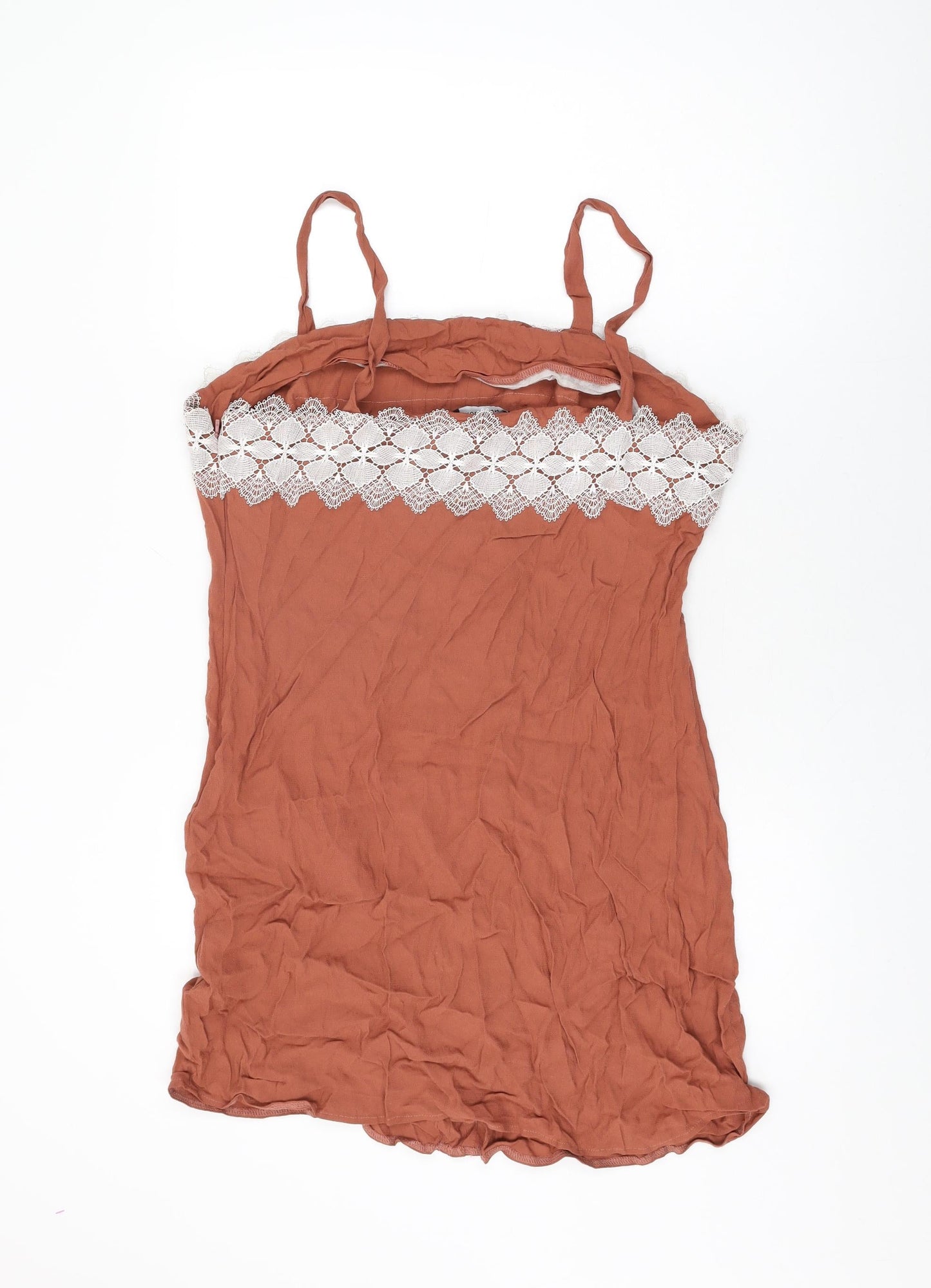 Womens UK Size 16 New Look Brown Basic T-Shirt
