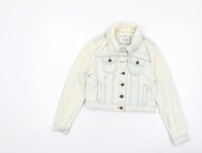 I Love H81 Womens Blue Jacket Size S Button