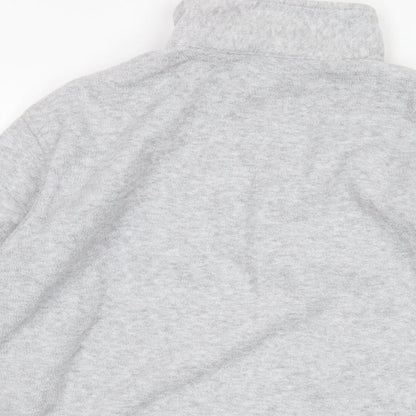 Wannabee Womens Grey Polyester Pullover Sweatshirt Size XL Zip