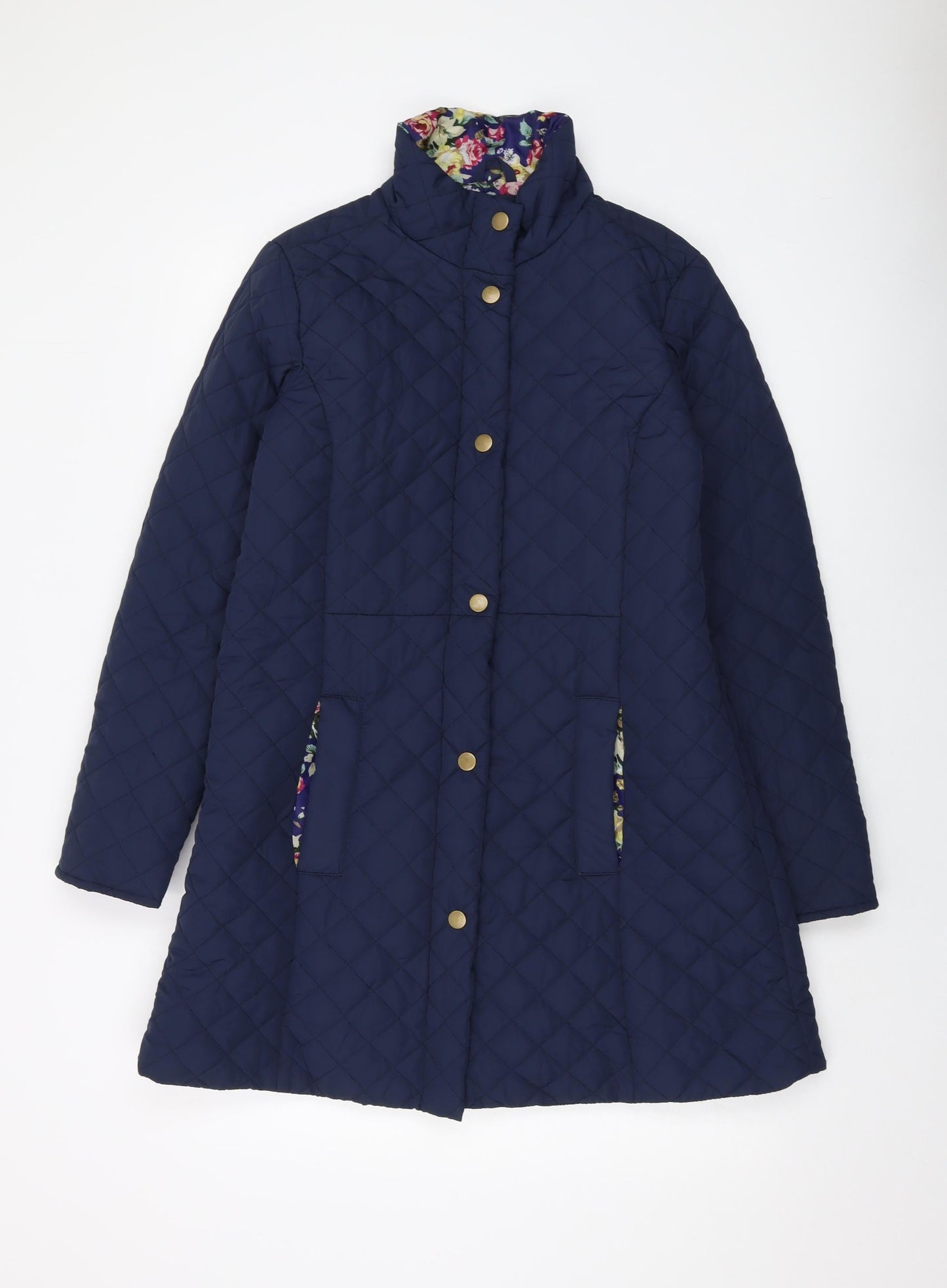 Womens UK Size 12 Betty Kay Blue Quilted Coat