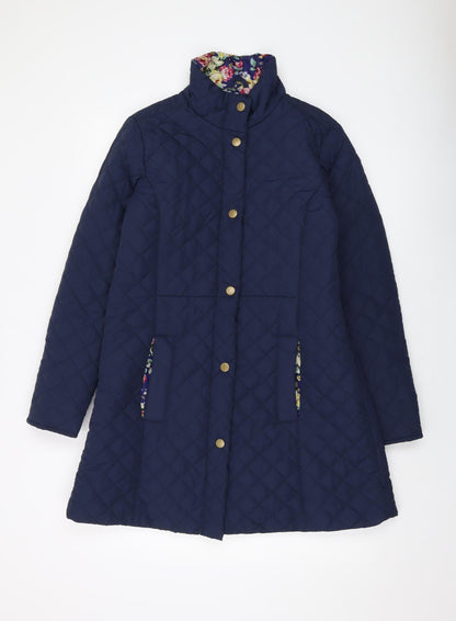 Womens UK Size 12 Betty Kay Blue Quilted Coat