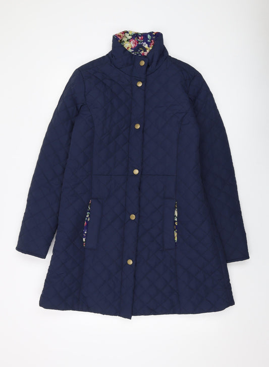 Womens UK Size 12 Betty Kay Blue Quilted Coat