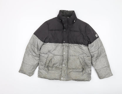 Additional front view of Gap boys’ grey jacket, size 8-9, years zip