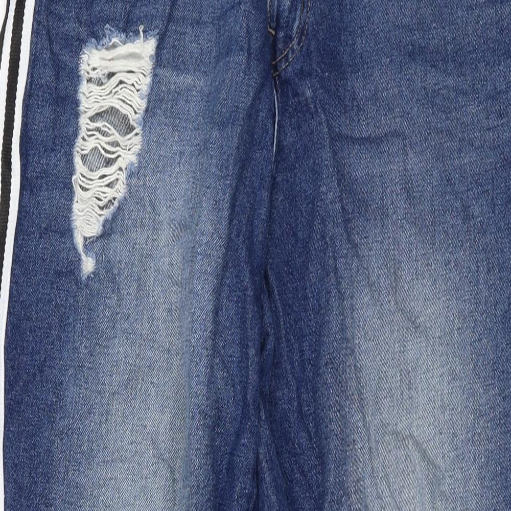 Onlu Womens Blue Cotton Mom Jeans Size L L26 in Regular Button