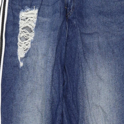 Onlu Womens Blue Cotton Mom Jeans Size L L26 in Regular Button