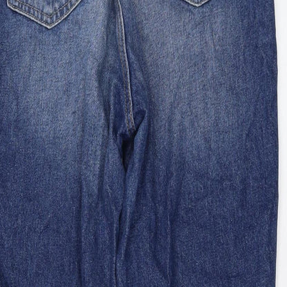 Onlu Womens Blue Cotton Mom Jeans Size L L26 in Regular Button