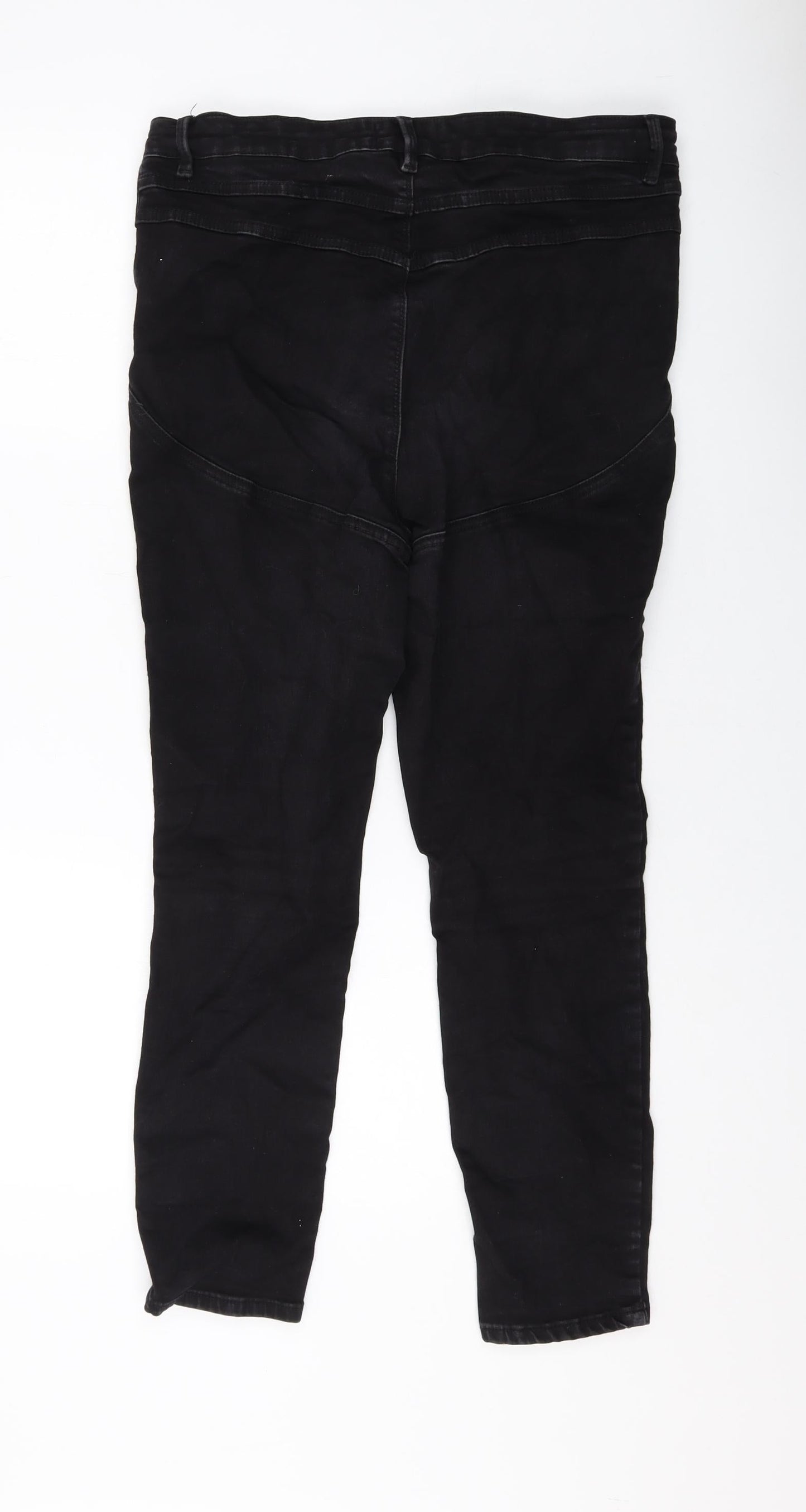 Asoos Womens Black Cotton Skinny Jeans Size 18 L25 in Regular Button
