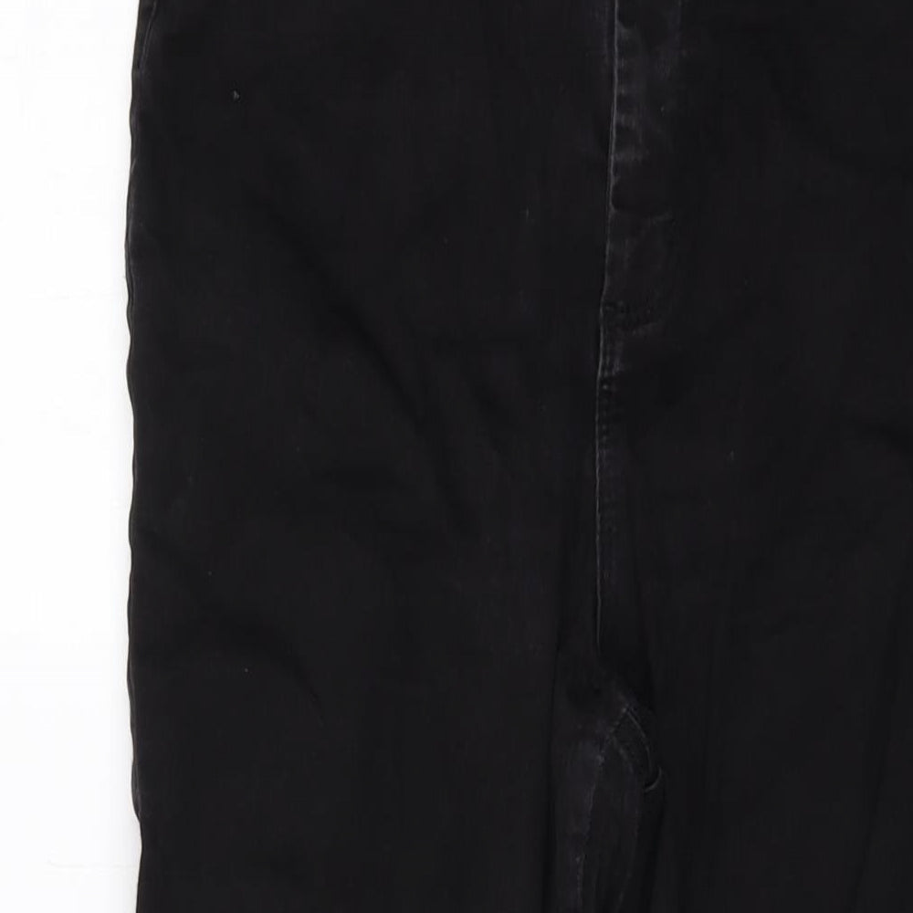 Asoos Womens Black Cotton Skinny Jeans Size 18 L25 in Regular Button