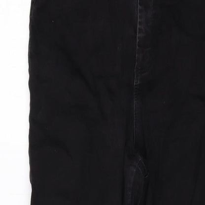 Asoos Womens Black Cotton Skinny Jeans Size 18 L25 in Regular Button