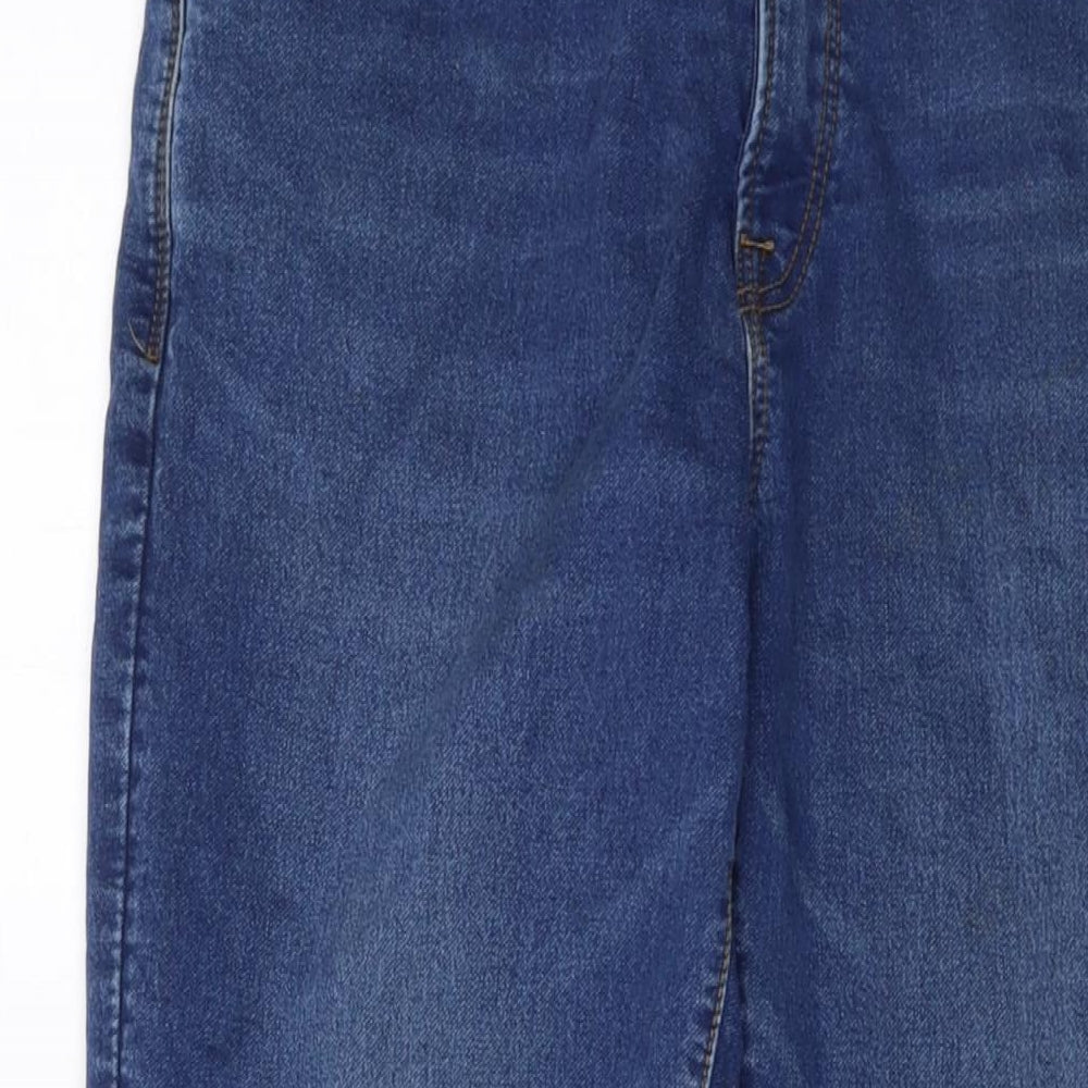 Easy Mens Blue Cotton Straight Jeans Size 36 in L30 in Regular Button