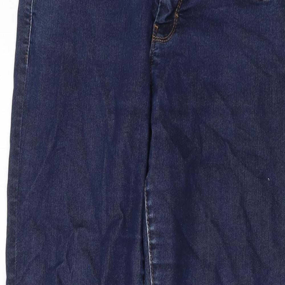 Dorothy Perkins Womens Blue Cotton Skinny Jeans Size 12 L28 in Regular Button