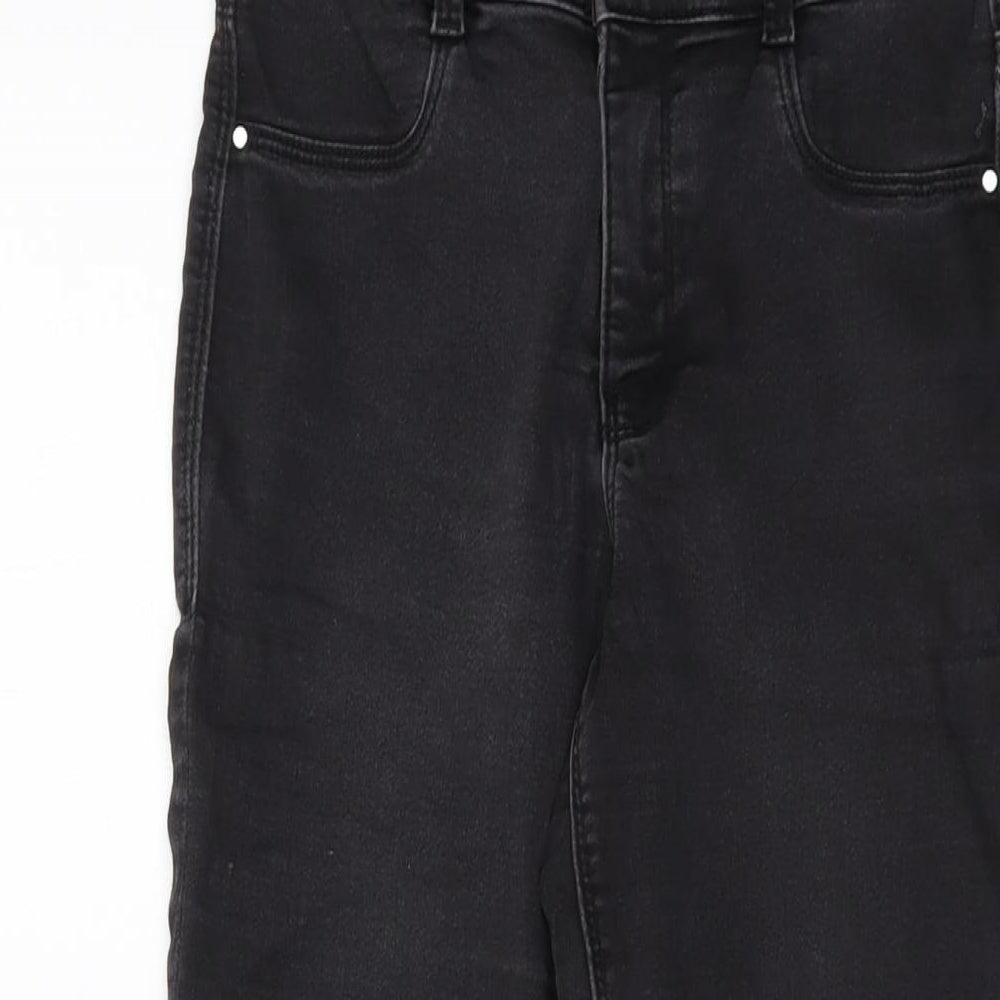 8 Womens Grey Cotton Skinny Jeans Size 8 L24 in Regular Button