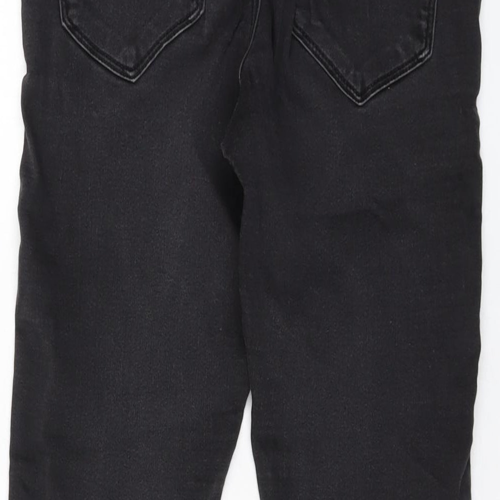 8 Womens Grey Cotton Skinny Jeans Size 8 L24 in Regular Button