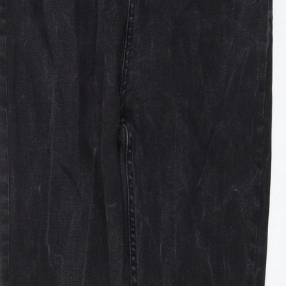 Status Womens Grey Cotton Skinny Jeans Size S L28 in Regular Button