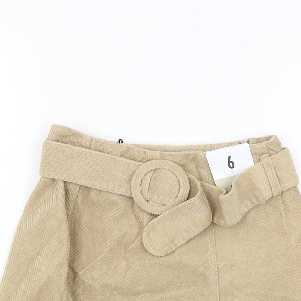 Womens UK Size 6 Denim & Co. Mini Corduroy Skirt