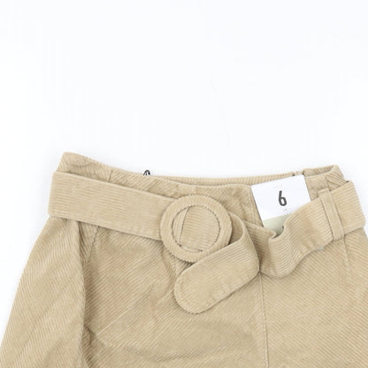 Womens UK Size 6 Denim & Co. Mini Corduroy Skirt