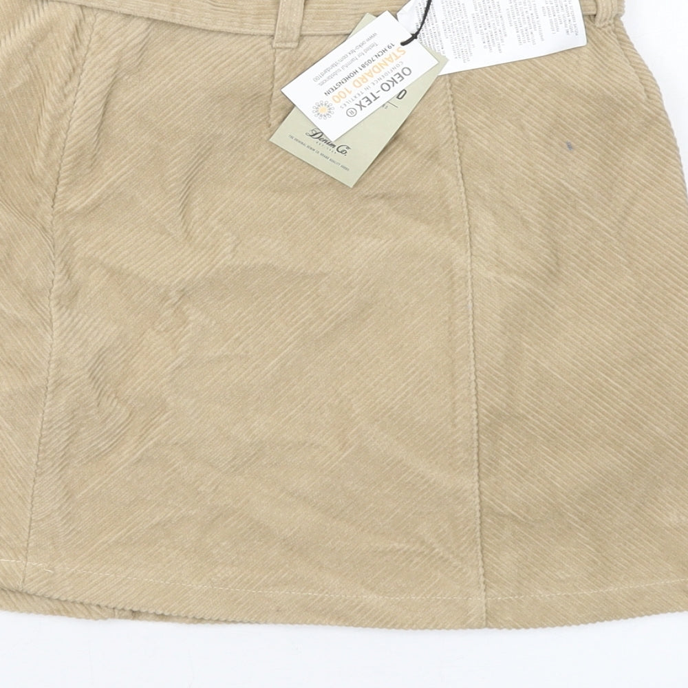 Womens UK Size 6 Denim & Co. Mini Corduroy Skirt