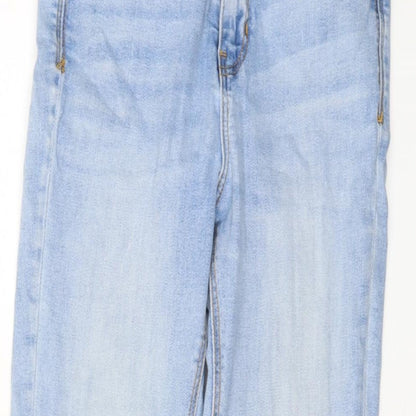 Pimke Womens Blue Cotton Skinny Jeans Size 10 L26 in Regular Button