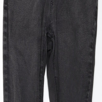 New Look Girls Grey Cotton Skinny Jeans Size 14 Years Regular Button