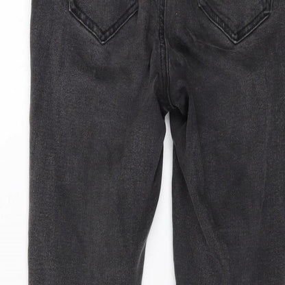 New Look Girls Grey Cotton Skinny Jeans Size 14 Years Regular Button