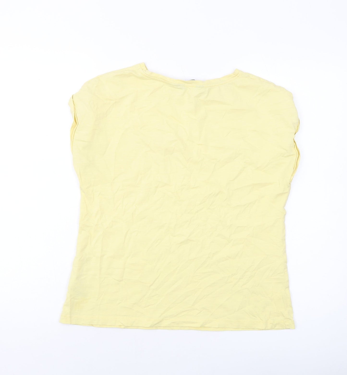 Womens UK Size 12 Dorothy Perkins Yellow Basic T-Shirt