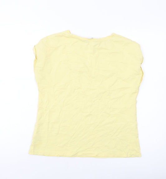 Womens UK Size 12 Dorothy Perkins Yellow Basic T-Shirt