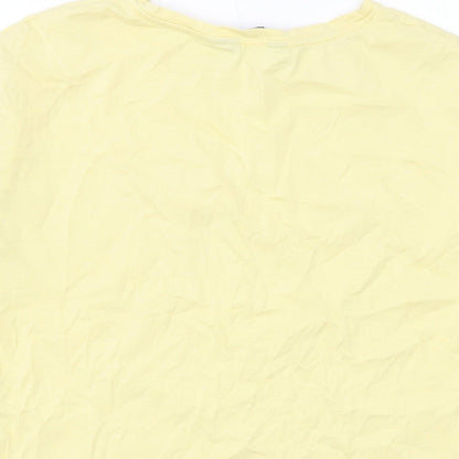 Womens UK Size 12 Dorothy Perkins Yellow Basic T-Shirt