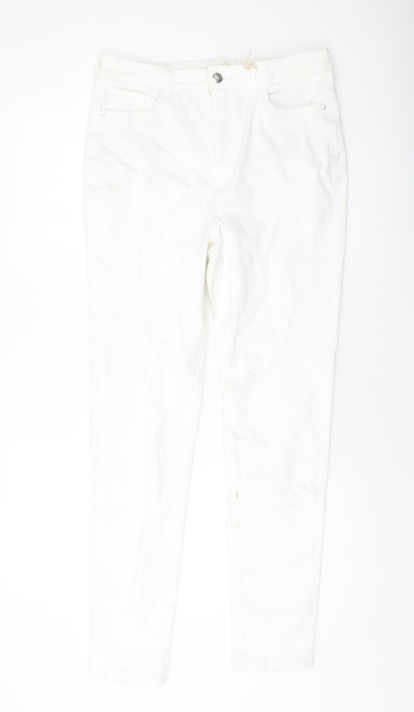 Womens UK Size 32 in Marks and Spencer Regular Fit Skinny Ivory Jeans