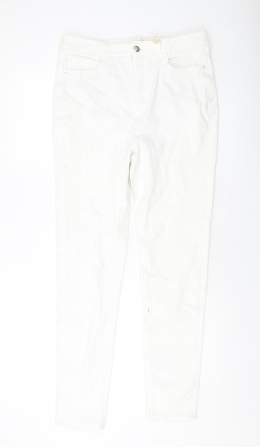 Womens UK Size 32 in Marks and Spencer Regular Fit Skinny Ivory Jeans