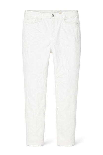Marks & Spencer Womens Ivory Cotton Skinny Jeans Size 32 in L29 in Regular Button