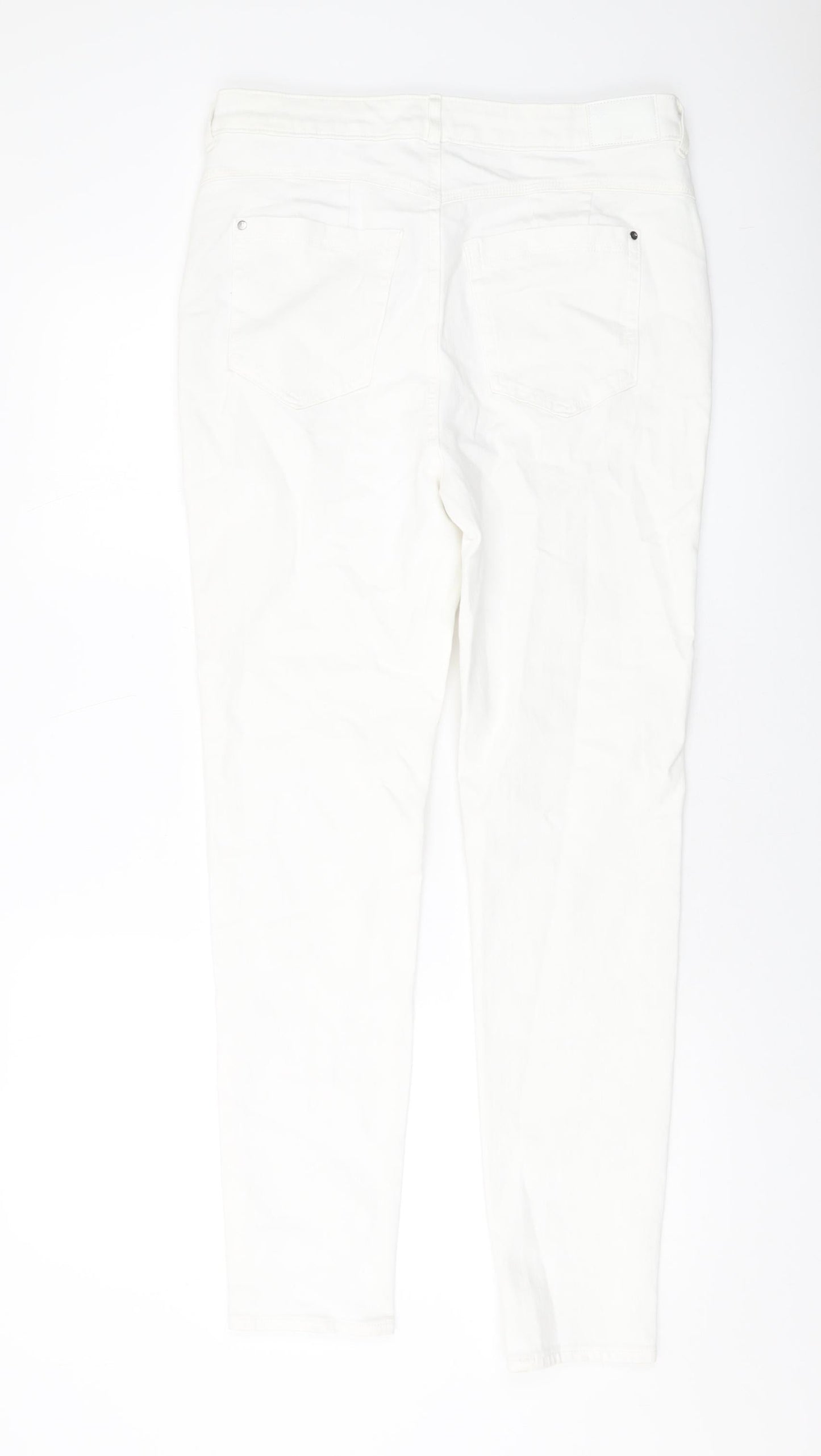 Womens UK Size 32 in Marks and Spencer Regular Fit Skinny Ivory Jeans