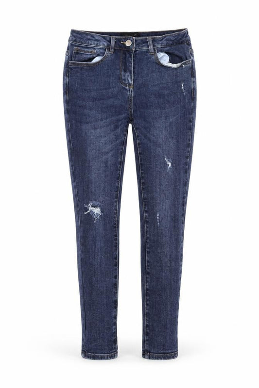 The Denim Edit Womens Blue Cotton Skinny Jeans Size 10 L26 in Regular Button