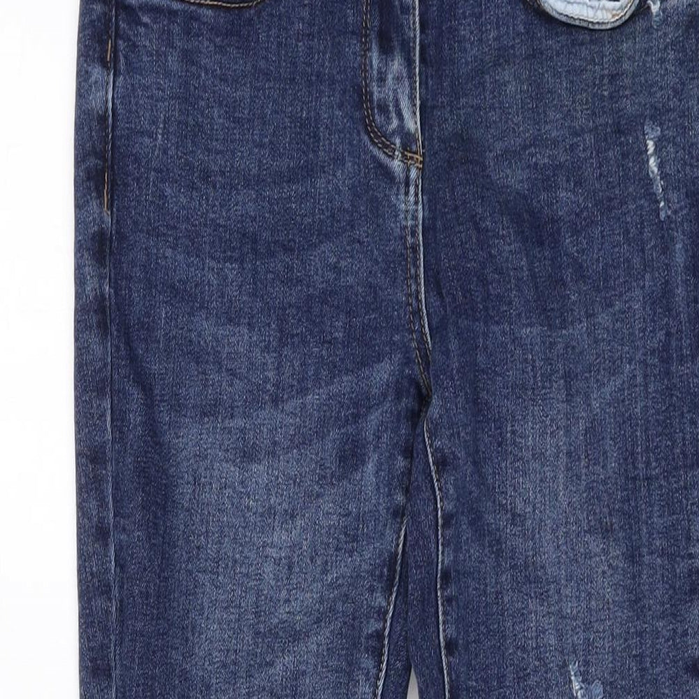 The Denim Edit Womens Blue Cotton Skinny Jeans Size 10 L26 in Regular Button