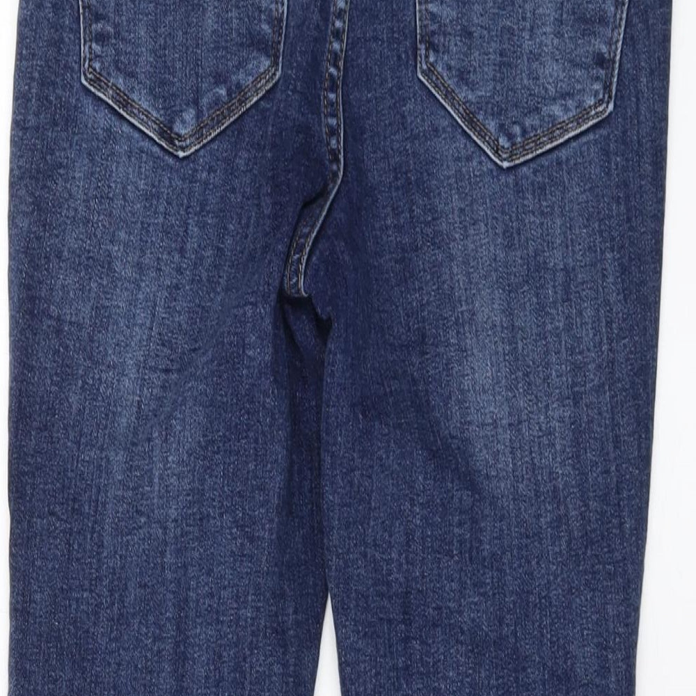 The Denim Edit Womens Blue Cotton Skinny Jeans Size 10 L26 in Regular Button