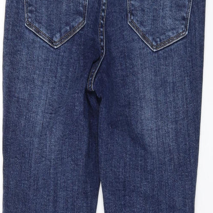 The Denim Edit Womens Blue Cotton Skinny Jeans Size 10 L26 in Regular Button