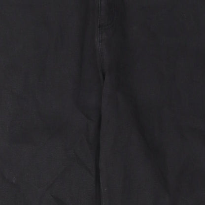 ASOS Womens Black Cotton Mom Jeans Size 34 in L27 in Regular Button