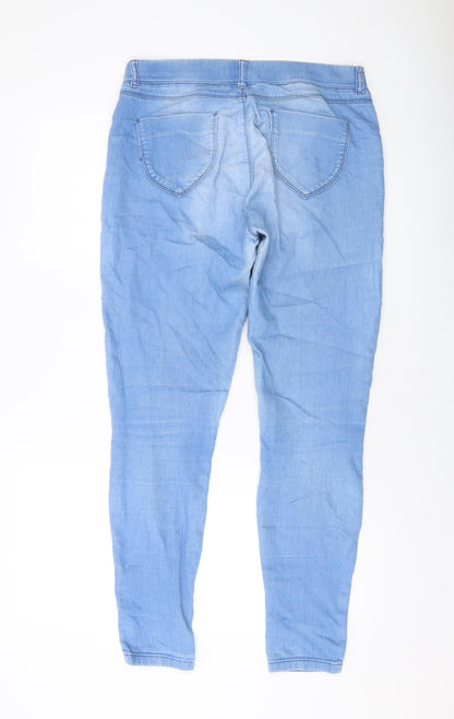 Dorothy Perkins Womens Blue Cotton Jegging Jeans Size 12 L29 in Regular