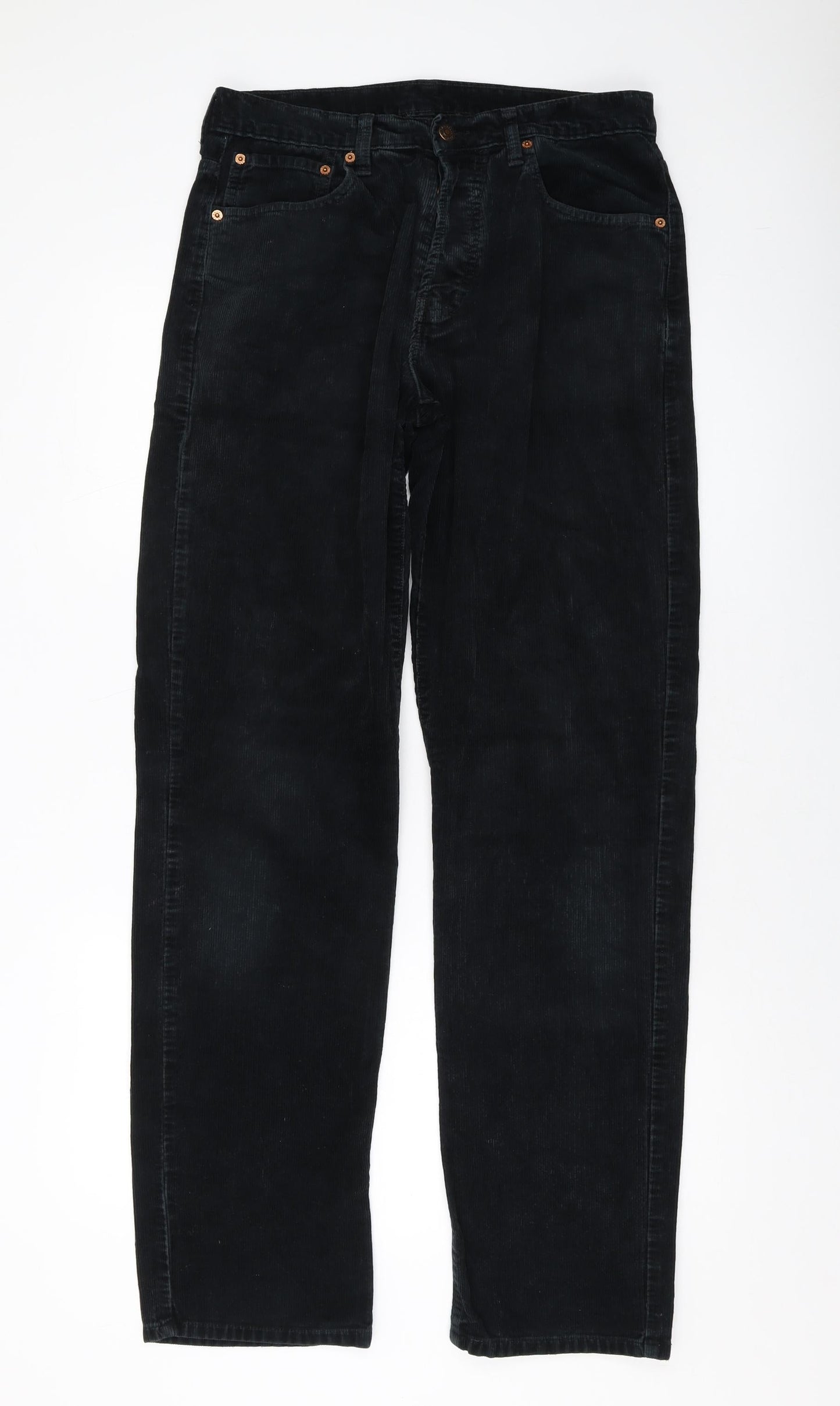 Levi's Mens Green Cotton Trousers Size 30 in L33 in Regular Button