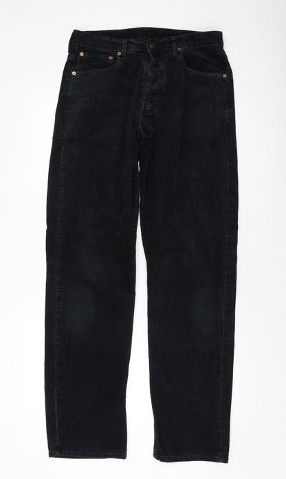 Levi's Mens Green Cotton Trousers Size 30 in L33 in Regular Button