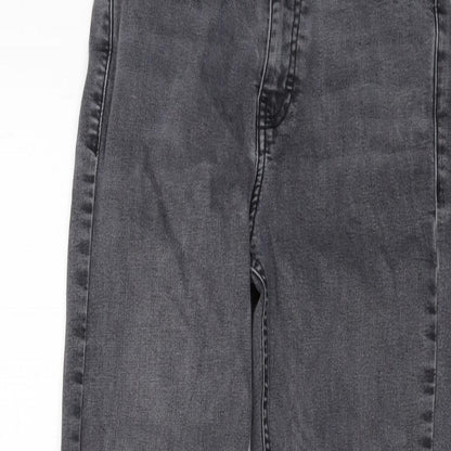 Topshop Womens Grey Cotton Skinny Jeans Size 24 L27 in Regular Button