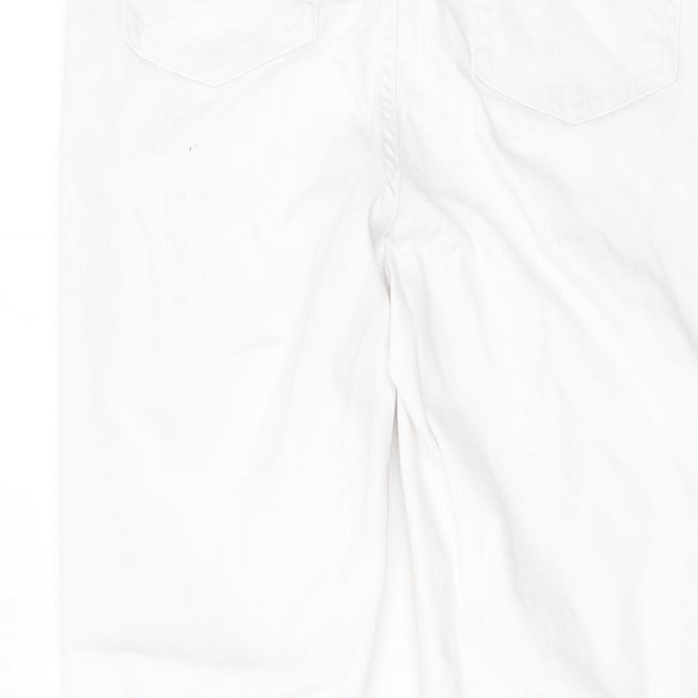 Denim & Co. Womens White Cotton Skinny Jeans Size 12 L28 in Regular Button