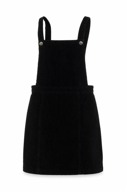 Topshop Womens Beige Cotton Pinafore/Dungaree Dress Size 8 Square Neck Zip