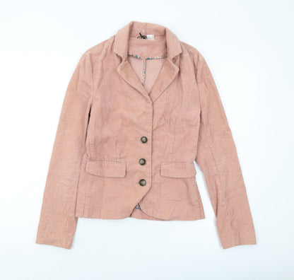 H&M Womens Pink Jacket Size 8 Button