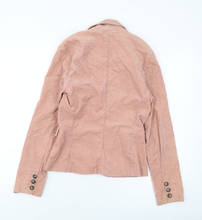 H&M Womens Pink Jacket Size 8 Button