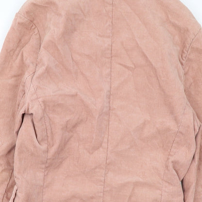 H&M Womens Pink Jacket Size 8 Button