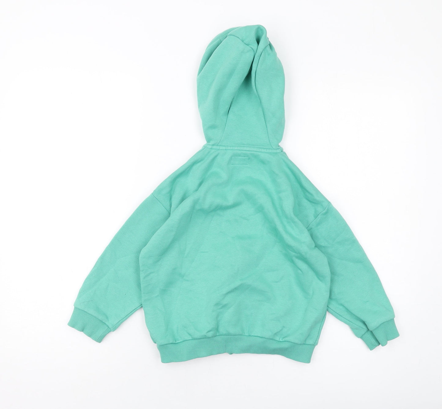 NEXT Boys Green Cotton Full Zip Hoodie Size 5 Years Zip