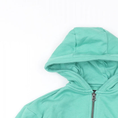NEXT Boys Green Cotton Full Zip Hoodie Size 5 Years Zip